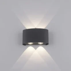 LED Wandlampe 4 flammig anthrazit farbig Außenlampe Innenlampe dekorativ