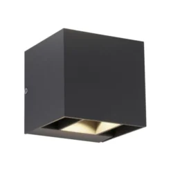 LED-Wandleuchte, anthrazit, IP 54, warmweiß, 3000 Kelvin, Abstrahlwinkel einstellbar