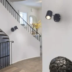 LED Wandleuchte, anthrazit, schwenkbar, drehbar, warmweiß