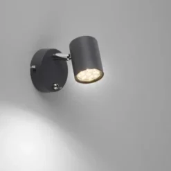 LED Wandleuchte, anthrazit, schwenkbar, drehbar, warmweiß