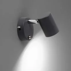 LED Wandleuchte, anthrazit, schwenkbar, drehbar, warmweiß