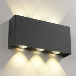 LED Wandleuchte anthrazit Smarthome Fernbedienung dimmbar App