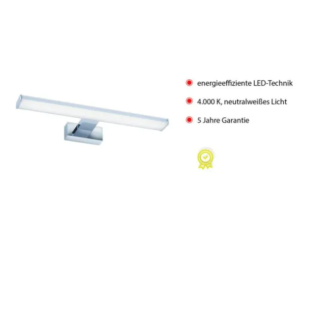 LED Wandleuchte, Bilderleuchte, Spiegelleuchte, Chrom, blendfrei