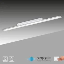 LED-Wandleuchte, chrom, Spiegel, warmweiße Lichtfarbe, IP44, energiesparend
