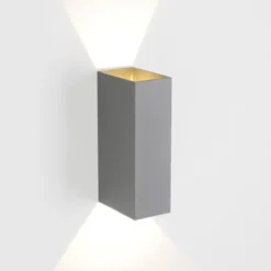 LED Wandleuchte grau IP54 spritzwasserschutz Außenwandleuchte