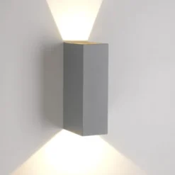 LED Wandleuchte grau IP54 spritzwasserschutz Außenwandleuchte