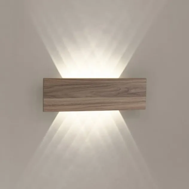 LED-Wandleuchte, holz, warmweiß, Innenleuchte, IP20