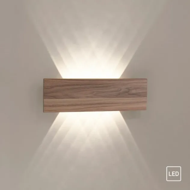 LED-Wandleuchte, holz, warmweiß, Innenleuchte, IP20