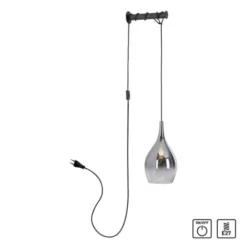 LED Wandleuchte mit Halterung Schalter höhenverstellbar schwarz verchromt