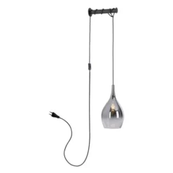 LED Wandleuchte mit Halterung Schalter höhenverstellbar schwarz verchromt