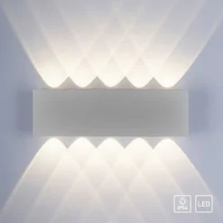 LED-Wandleuchte, silberfarben, ovale Form, warmweiße Lichtfarbe, modern