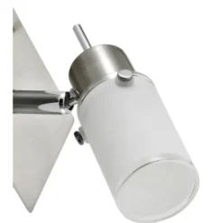 LED-Wandleuchte, verstellbaren Leuchtkopf, Wippschalter, satiniertes Glas