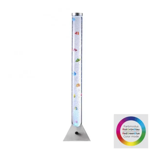 LED-Wassersäule, RGB, Farbwechsel, bunte Fische, modern
