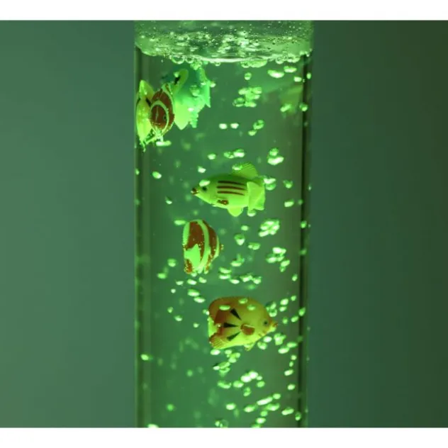 LED-Wassersäule, RGB, Farbwechsel, bunte Fische, modern