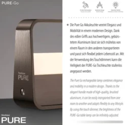 Neuhaus PURE® Akku Tischleuchte Pure Go, dark-metal brown