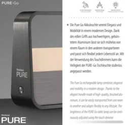 Neuhaus PURE® Akku Tischleuchte Pure Go, grau
