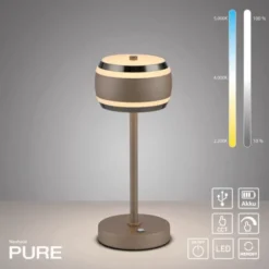 Neuhaus PURE® LED Akku-Tischleuchte PURE Falling Rings, bronce