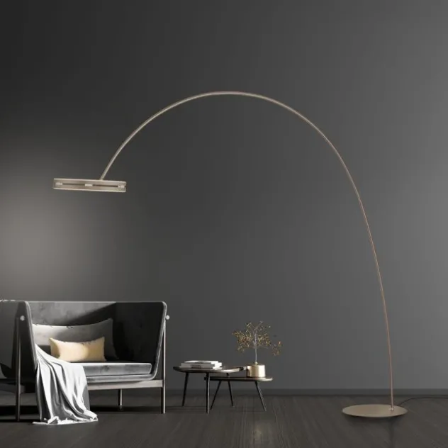 Neuhaus PURE® LED Bogenlampe PURE Loop-Bow, bronce, Stehleuchte, dimmbar,