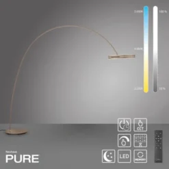Neuhaus PURE® LED Bogenlampe PURE Loop-Bow, bronce, Stehleuchte, dimmbar,