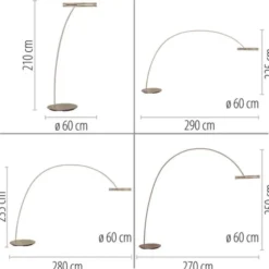 Neuhaus PURE® LED Bogenlampe PURE Loop-Bow, bronce, Stehleuchte, dimmbar,