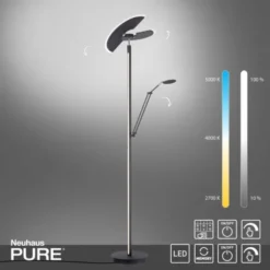 Neuhaus PURE® Led Deckenfluter / Stehleuc PURE Mutil graphite Leselicht dimmbar
