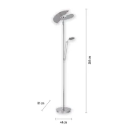 Neuhaus PURE® Led Deckenfluter / Stehleuc PURE Mutil diamond (siber farbig) Leselicht dimmbar