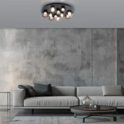 Neuhaus PURE® LED Deckenleuchte PURE Popup, mystic grey, dimmbar, Funk-FB, Memoryfunktion