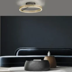 Neuhaus PURE® LED Deckenleuchte PURE Loop, black-pearl/ivory-gold, Fernbedienung
