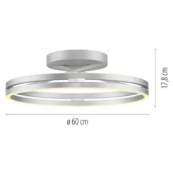 Neuhaus PURE® LED Deckenleuchte PURE Loop, stone (alu), Fernbedienung