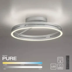 Neuhaus PURE® LED Deckenleuchte PURE Loop, stone (alu), Fernbedienung