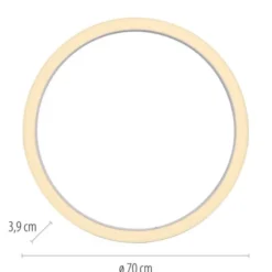 Neuhaus PURE® LED Deckenleuchte PURE Lines Round, snow, 70 cm, dimmbar, Fernbedienung