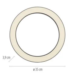 Neuhaus PURE® LED Deckenleuchte PURE Lines Round, graphite, 35 cm, dimmbar