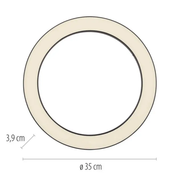 Neuhaus PURE® LED Deckenleuchte PURE Lines Round, graphite, 35 cm, dimmbar