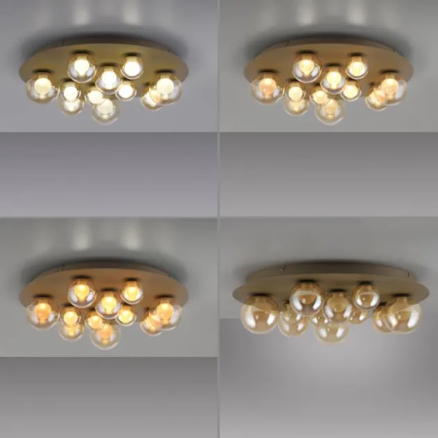 Neuhaus PURE® LED Deckenleuchte PURE Popup, bronce, dimmbar, Funk-FB, Memoryfunktion
