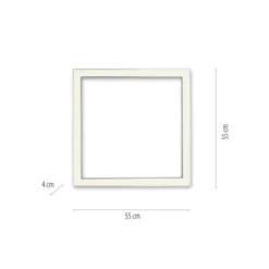 Neuhaus PURE® LED Deckenleuchte PURE Lines Square diamond (alu) 55x55cm dimmbar