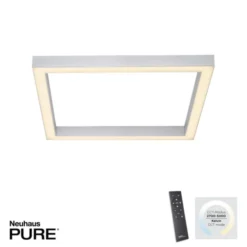 Neuhaus PURE® LED Deckenleuchte PURE Lines Square diamond (alu) 55x55cm dimmbar