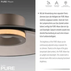 Neuhaus PURE® LED Deckenleuchte Pure Moon, bronce, Tronicdimmer