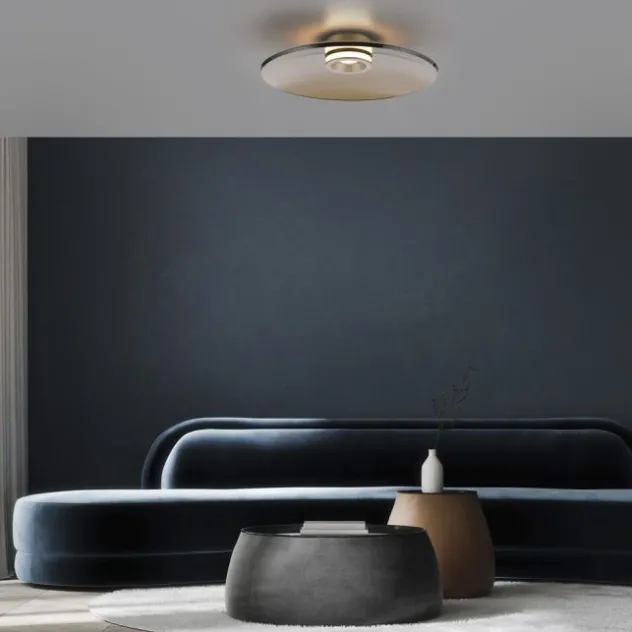 Neuhaus PURE® LED Deckenleuchte Pure Moon, bronce, Amberfarben, dimmbar