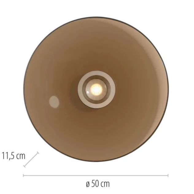 Neuhaus PURE® LED Deckenleuchte Pure Moon, bronce, Amberfarben, dimmbar