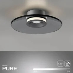 Neuhaus PURE® LED Deckenleuchte PURE Moon, platin (grau), dimmbar
