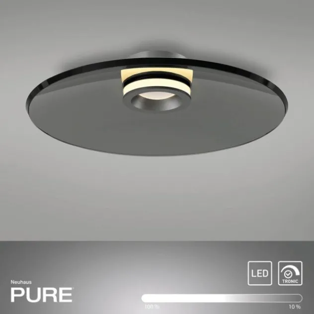 Neuhaus PURE® LED Deckenleuchte PURE Moon, platin (grau), dimmbar