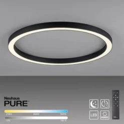 Neuhaus PURE® LED Deckenleuchte PURE Lines Round, graphite, 70cm, CCT, Fernbedienung