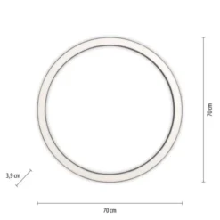 Neuhaus PURE® LED Deckenleuchte PURE Lines Round, graphite, 70cm, CCT, Fernbedienung