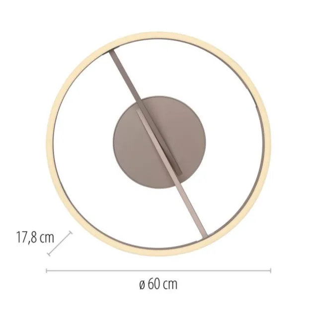 Neuhaus PURE® LED Deckenleuchte PURE Loop, bronce, dimmbar, Fernbedienung
