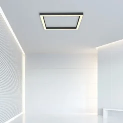 Neuhaus PURE® LED Deckenleuchte PURE Lines Square graphite 55x55cm CCT dimmbar