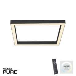 Neuhaus PURE® LED Deckenleuchte PURE Lines Square graphite 55x55cm CCT dimmbar