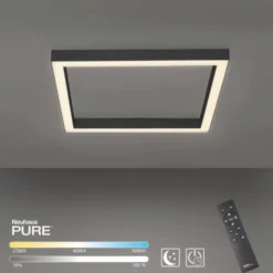 Neuhaus PURE® LED Deckenleuchte PURE Lines Square graphite 55x55cm CCT dimmbar