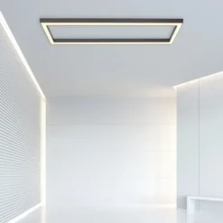 Neuhaus PURE® LED Deckenleuchte PURE Lines Square graphite Frame 110x30cm dimmbar