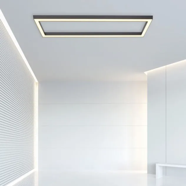 Neuhaus PURE® LED Deckenleuchte PURE Lines Square graphite Frame 110x30cm dimmbar