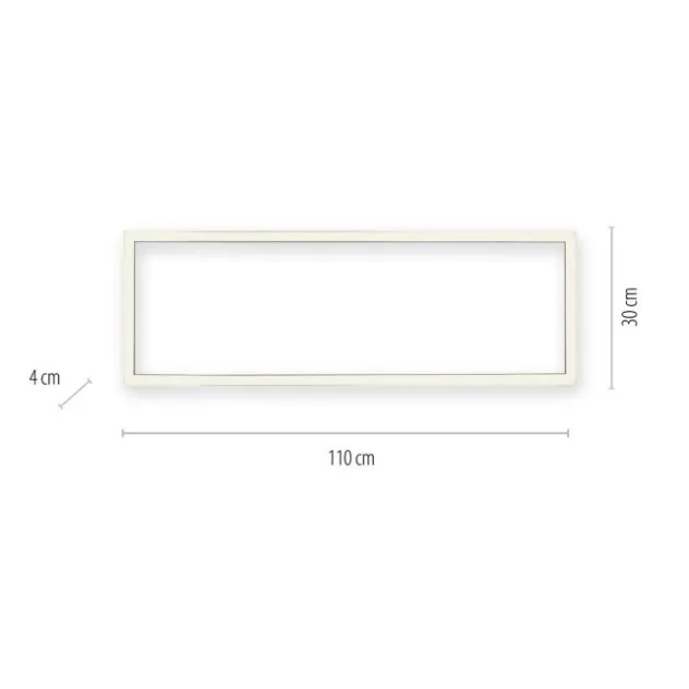 Neuhaus PURE® LED Deckenleuchte PURE Lines Square graphite Frame 110x30cm dimmbar